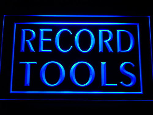 Record Tools Shop Neon Light Sign